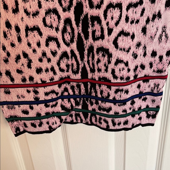 NWT Roberto Cavalli Leopard Cherry Blossom Bodycon Dress - Picture 4 of 13